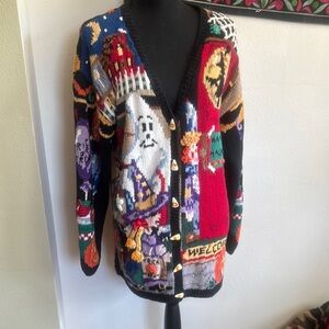 Colorful Halloween Themed Cardigan
